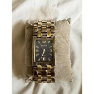Vintage Benrus Quartz Bracelet Men’s Watch Two Tone With Date At 6